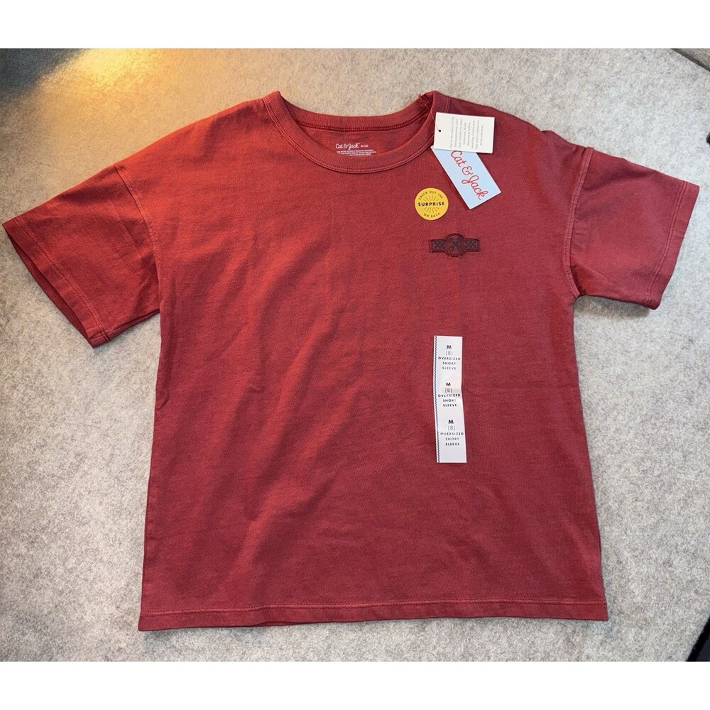 Cat & Jack Boys Size M(8) Hot Rod Tshirt NWT Light Red